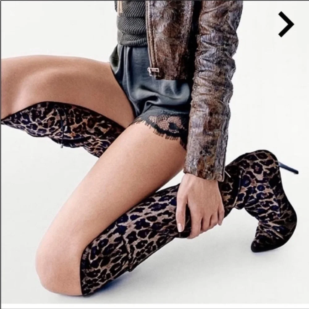 VALERINE OVER-THE-KNEE LEOPARD-PRINT BOOTS